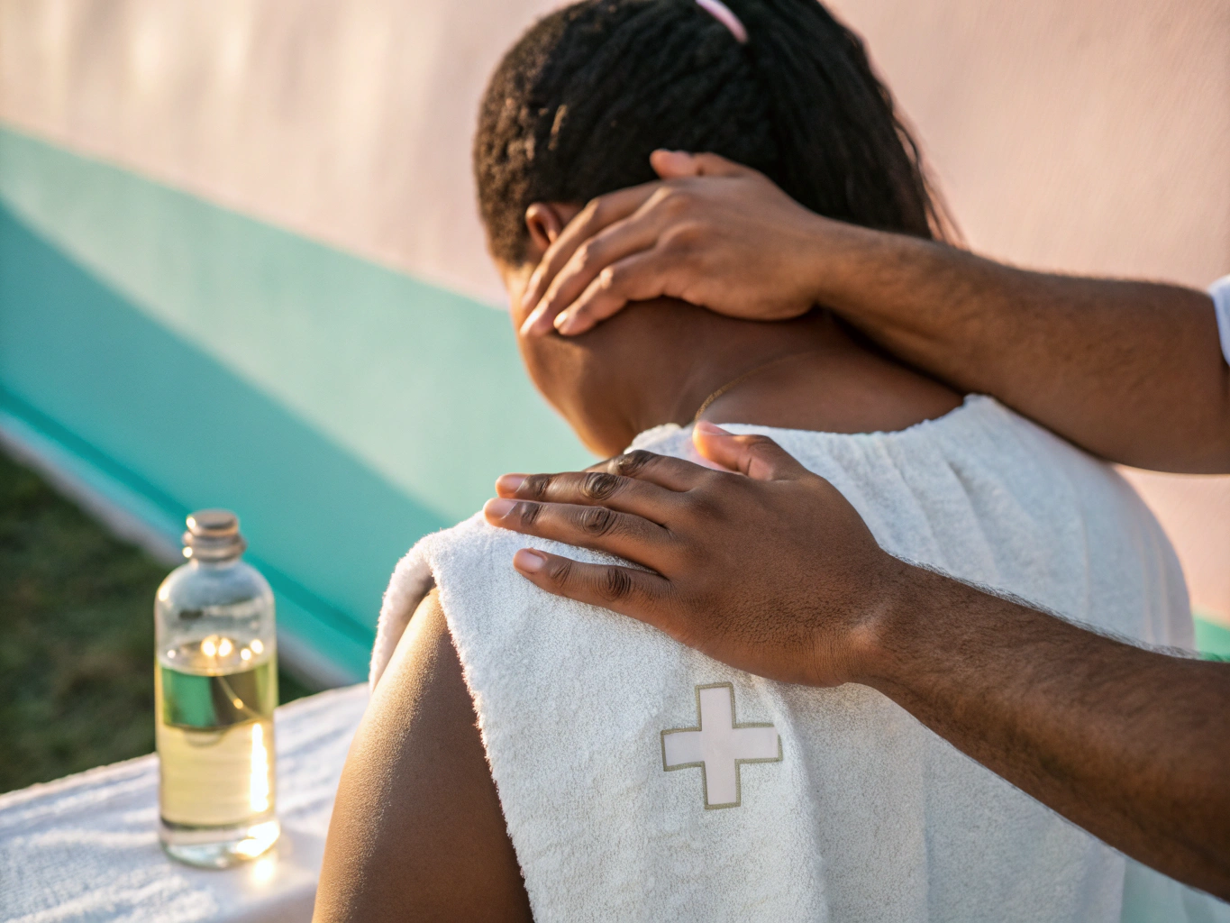 Zorgzame handen die persoonlijke aandacht en ondersteuning symboliseren